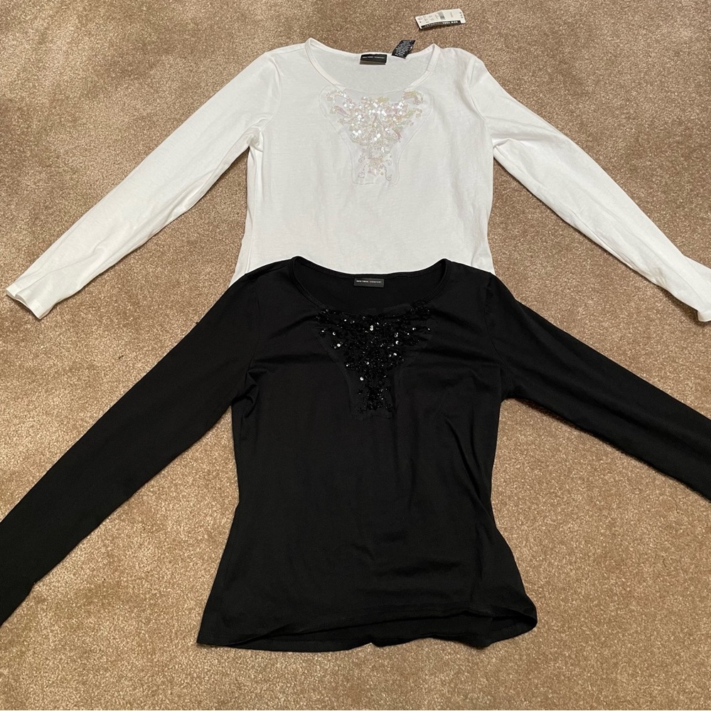New York & Company lightweight shirts with sequins